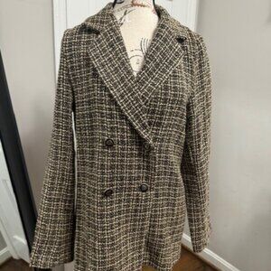 Tan/Black Plaid Shein Jacket, Size M